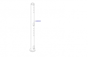 Replacement pole for free standing 70 series